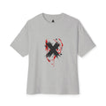 Boxy Tee with Grunge Paint X Graphic — Oversized Streetwear T-Shirt