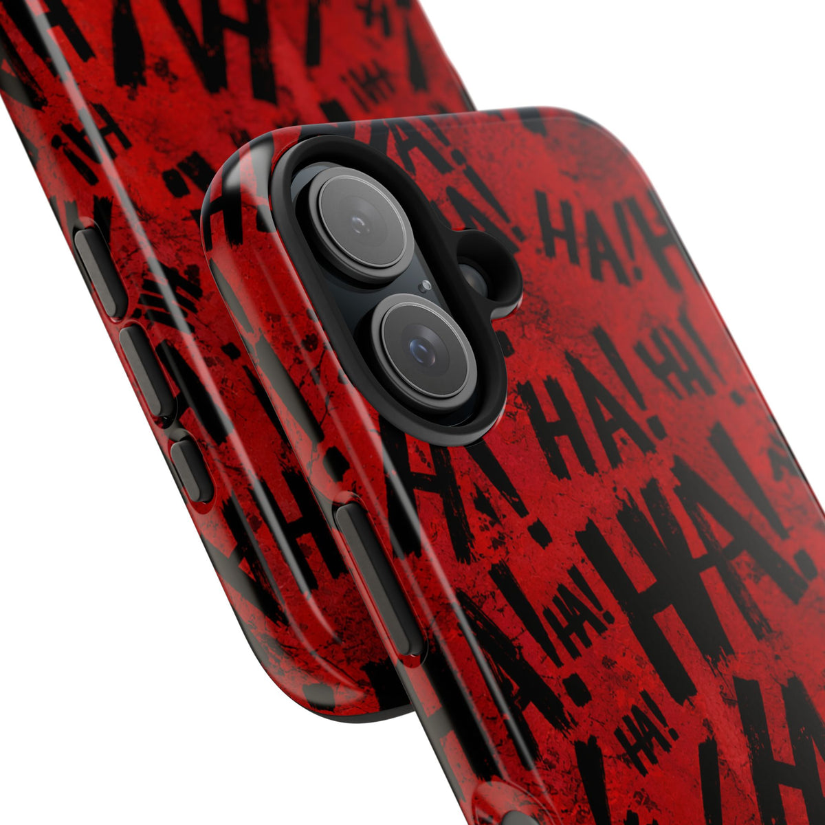 Phone Case — Red "HA!" Comic Laugh Pattern Tough Case