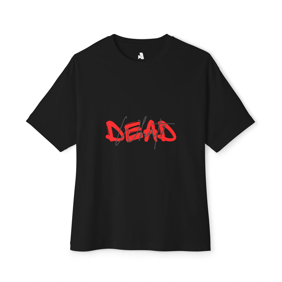 Boxy Tee — 'DEAD' Red Graffiti Graphic Tee
