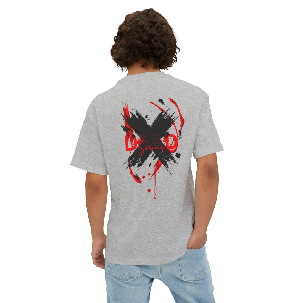 Boxy Tee with Grunge Paint X Graphic — Oversized Streetwear T-Shirt