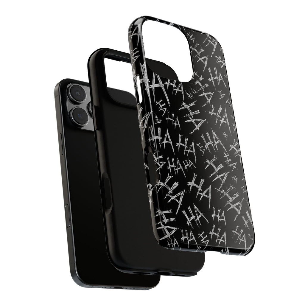 Phone Case — Black 'HA' Graffiti Pattern Protective Case