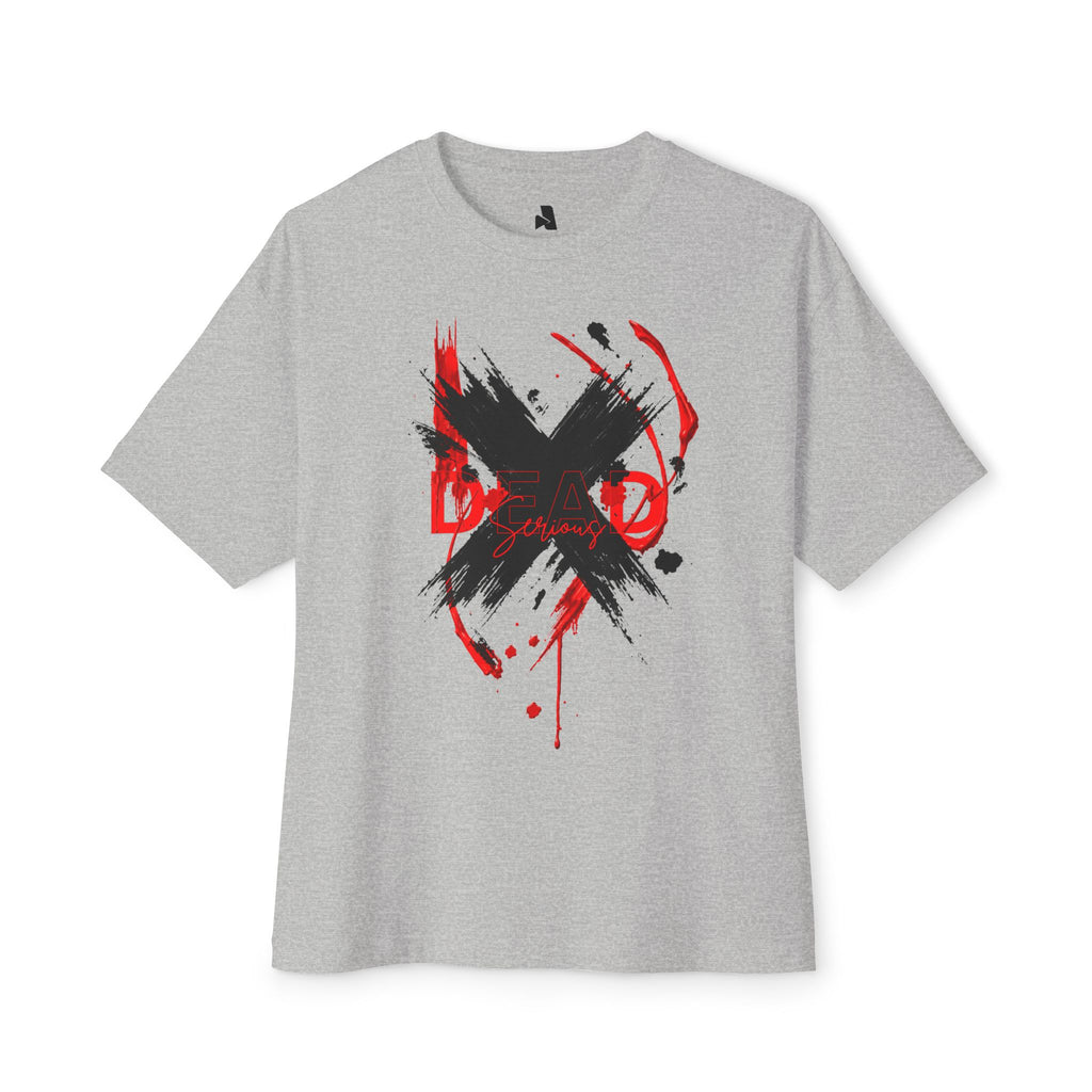 Boxy Tee — Red & Black Grunge X Graphic