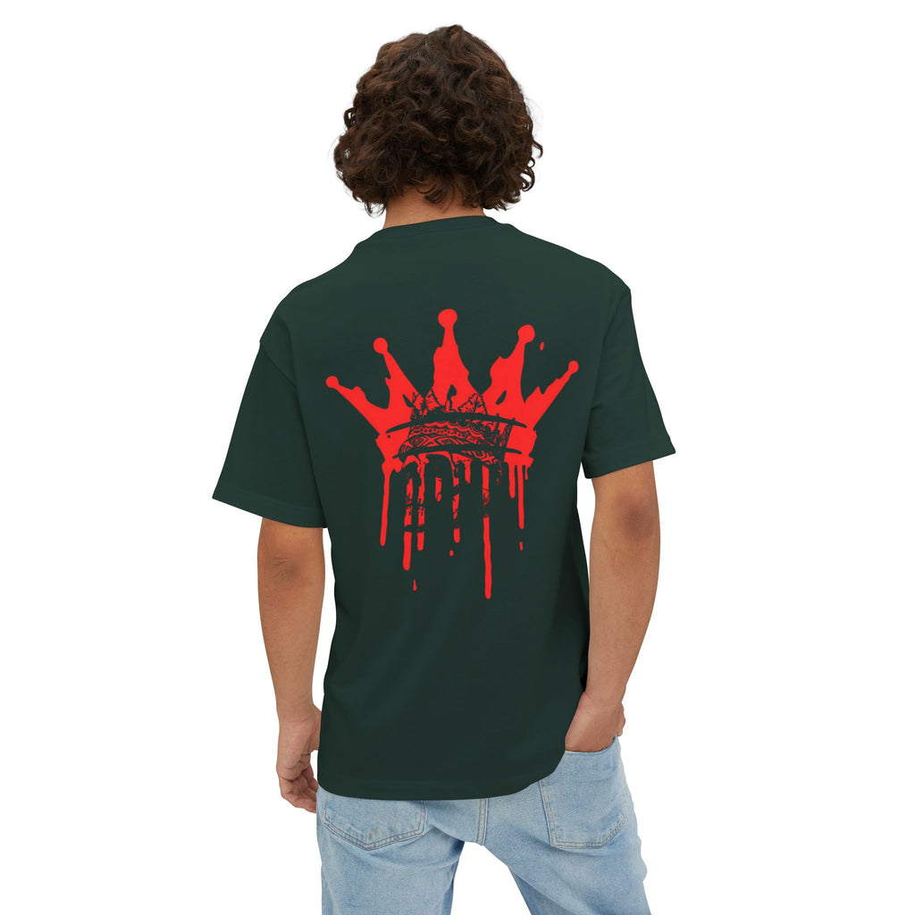 Boxy Tee — Red Drip Crown Graphic T‑Shirt