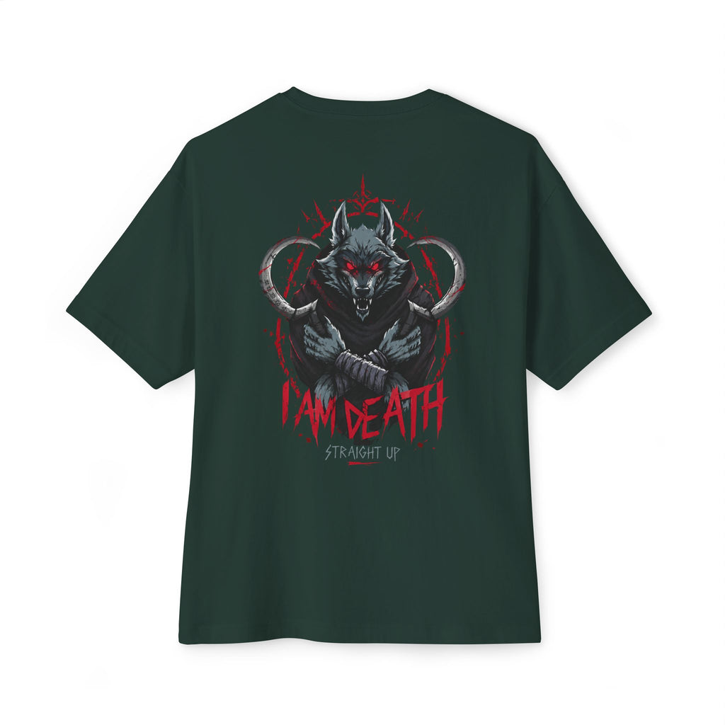 Death Graphic Tee — Gothic Punk Oversized Boxy T-Shirt