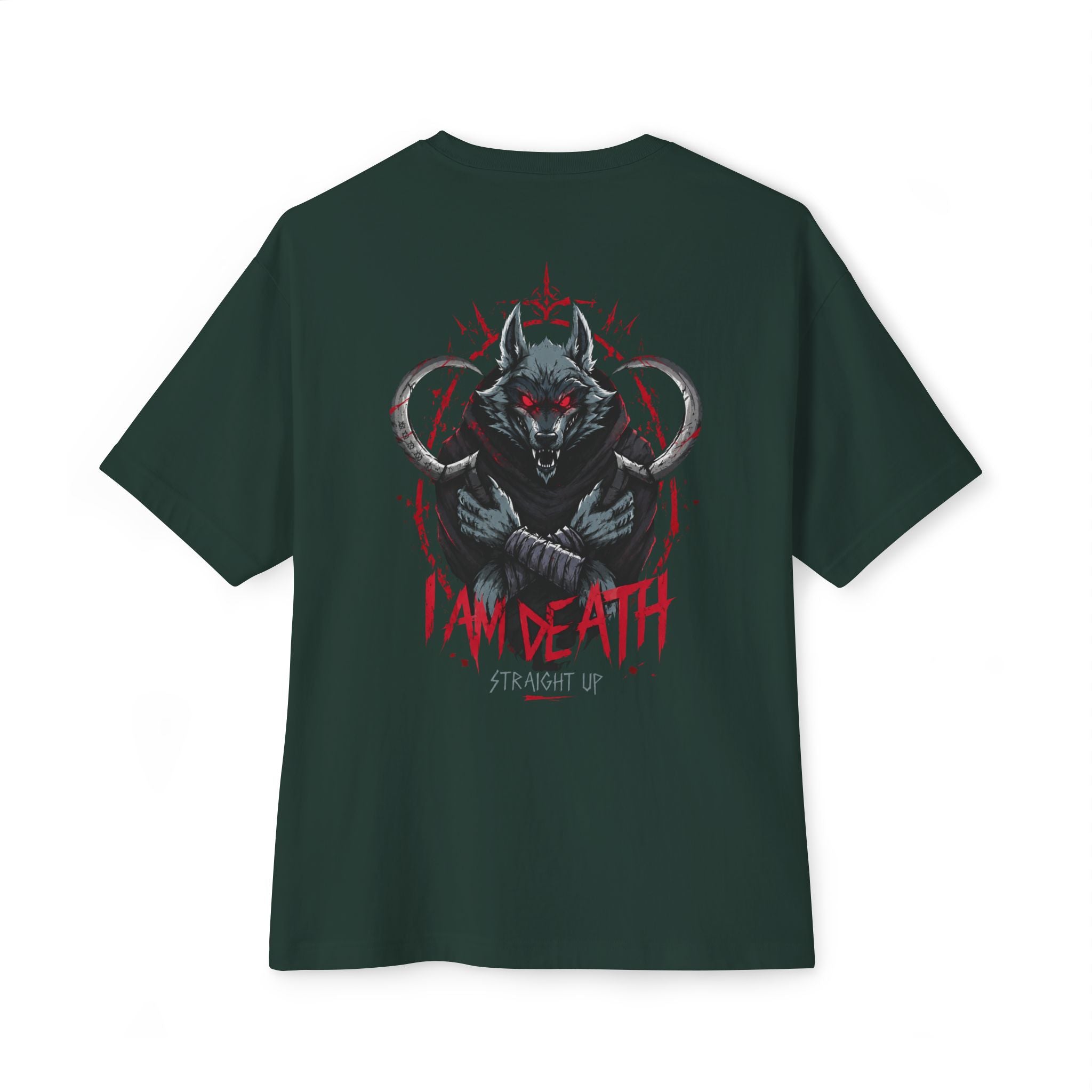 Death Graphic Tee — Gothic Punk Oversized Boxy T-Shirt