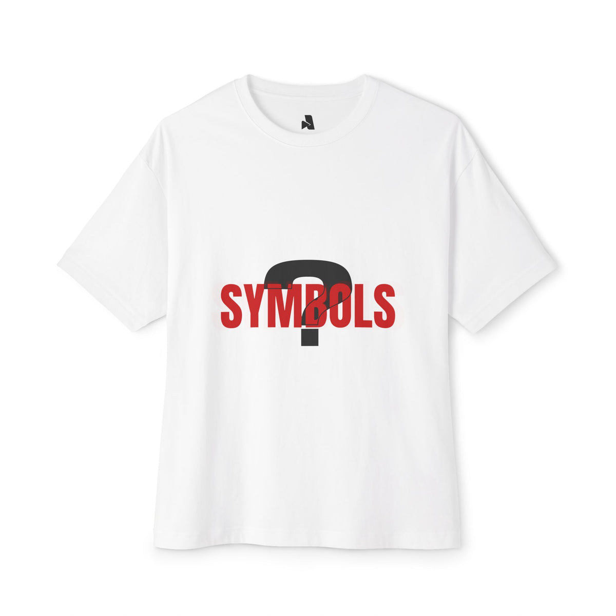 Boxy Tee — 'SYMBOLS?' Graphic Oversized Cotton Tee