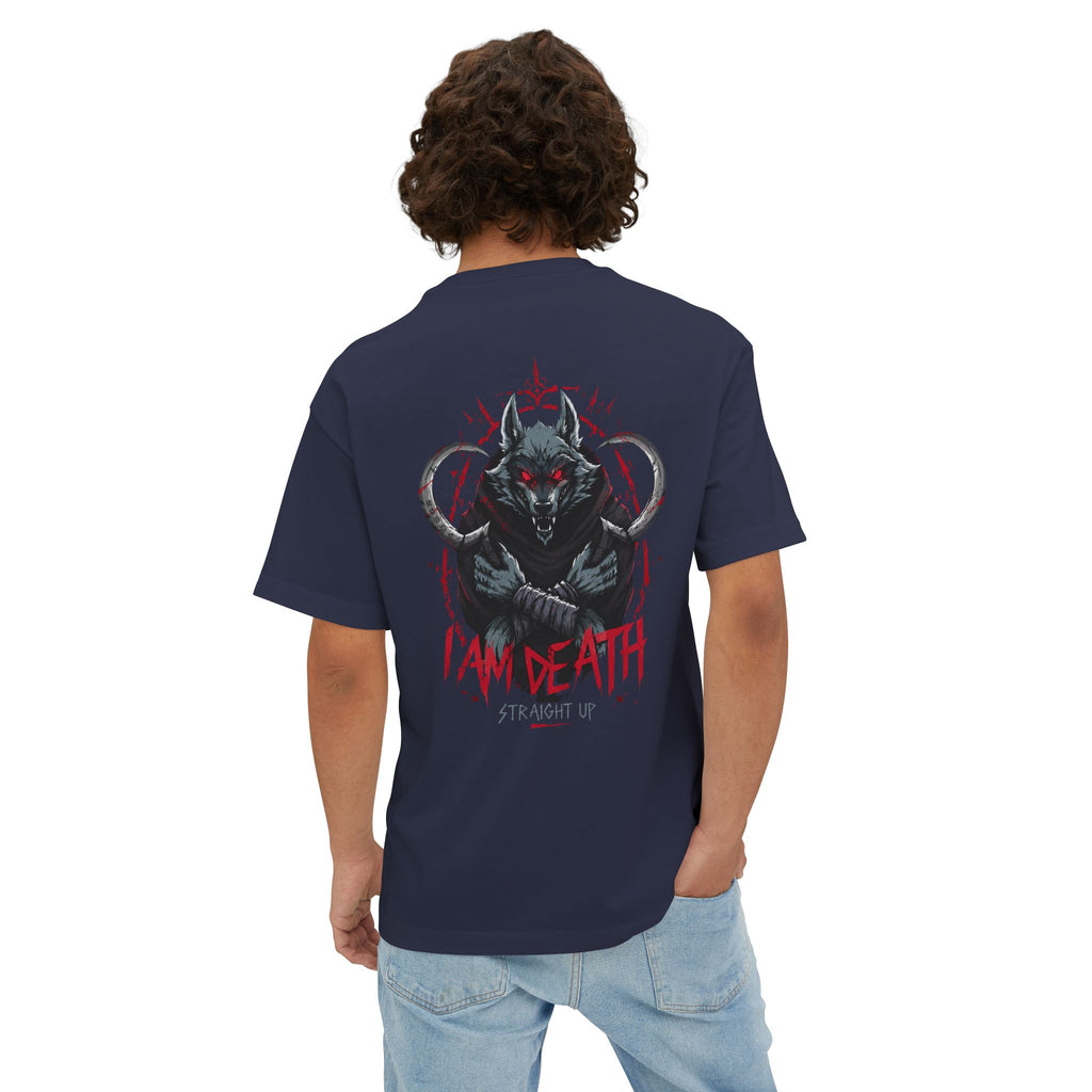 Death Graphic Tee — Gothic Punk Oversized Boxy T-Shirt