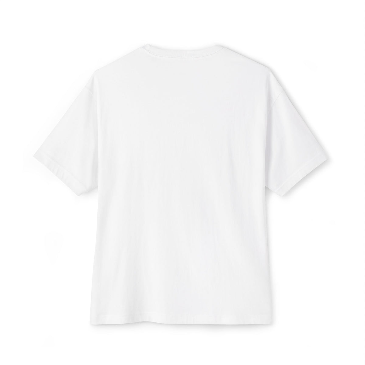 OVERCRAZY Tee — Oversized Boxy White T‑Shirt with Red Script