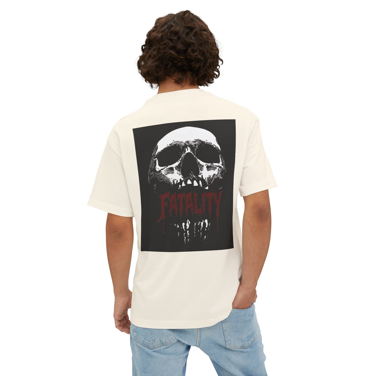 Fatality Graphic Tee — Horror Drip Text Boxy T-Shirt