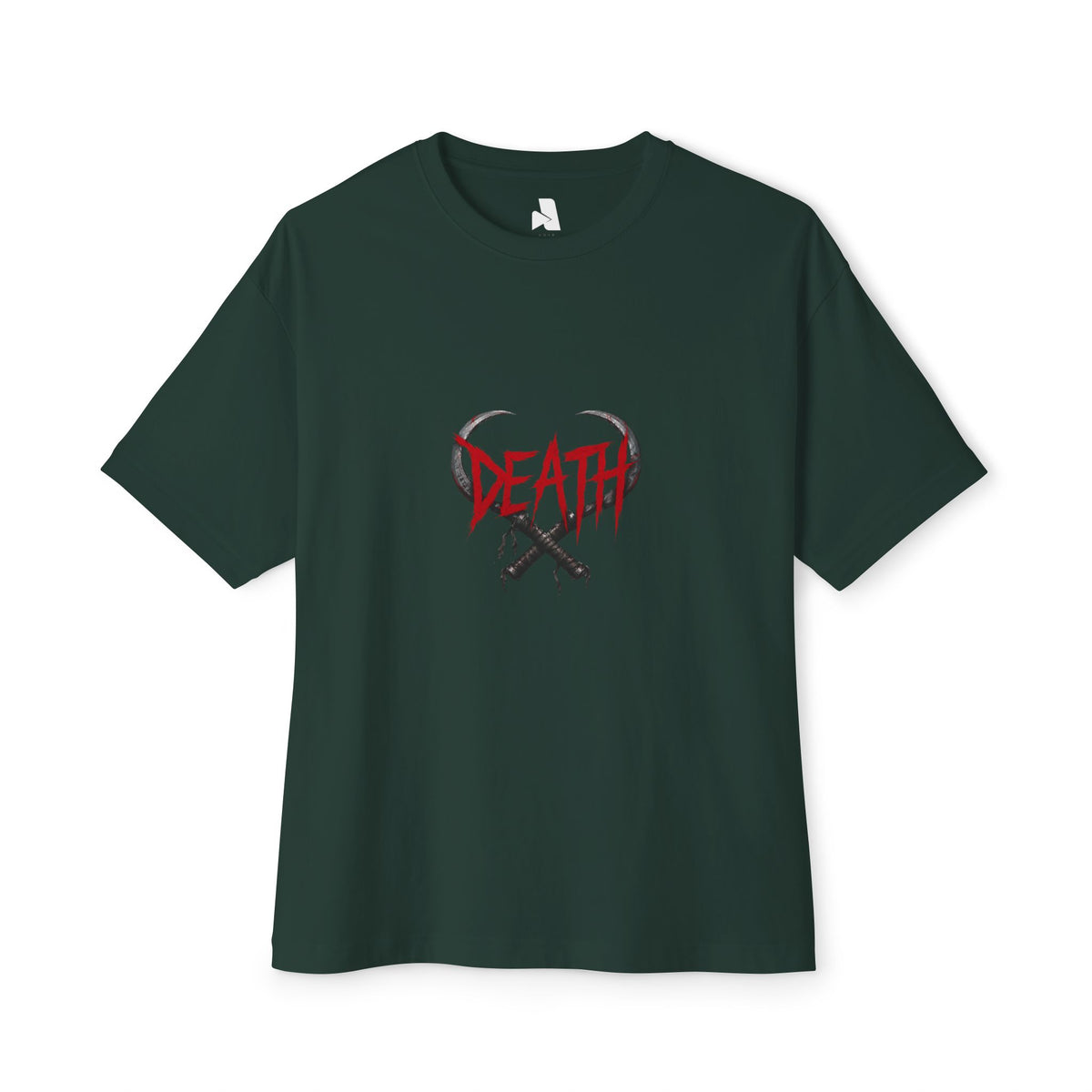 Death Graphic Tee — Gothic Punk Oversized Boxy T-Shirt