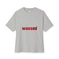 Wasted Graphic Tee — Minimal Red 'wasted' Boxy T-Shirt