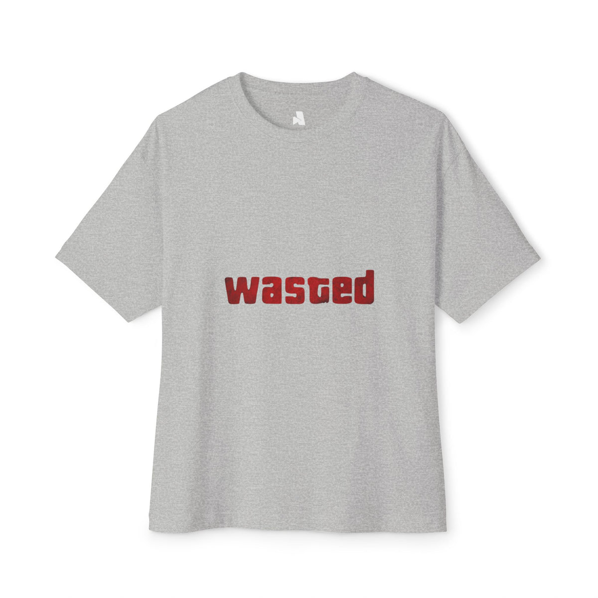 Wasted Graphic Tee — Minimal Red 'wasted' Boxy T-Shirt