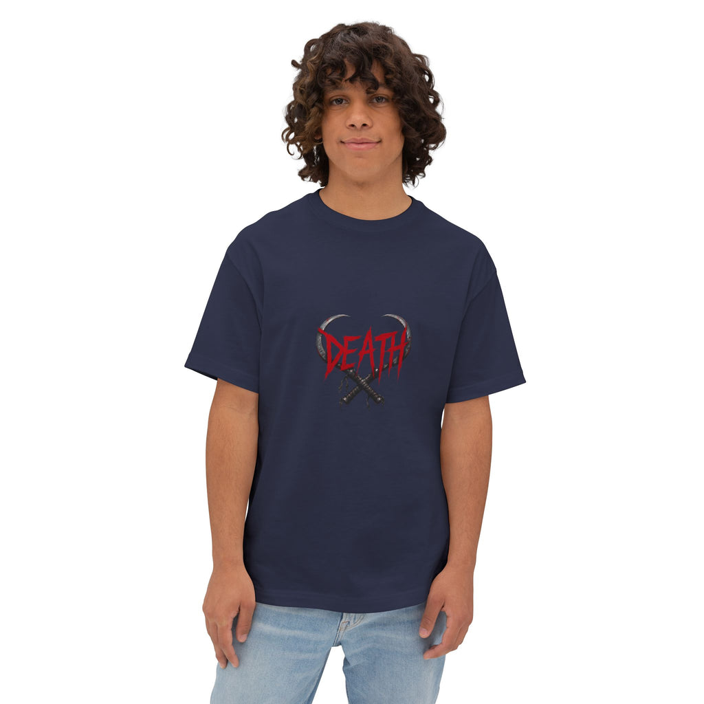 Death Graphic Tee — Gothic Punk Oversized Boxy T-Shirt