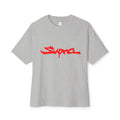 Supra Script Boxy Tee — White Oversized Graphic T-Shirt