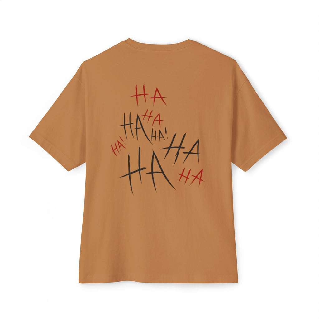 Boxy Tee — Minimal 'HA HA' Sketch Graphic T-Shirt
