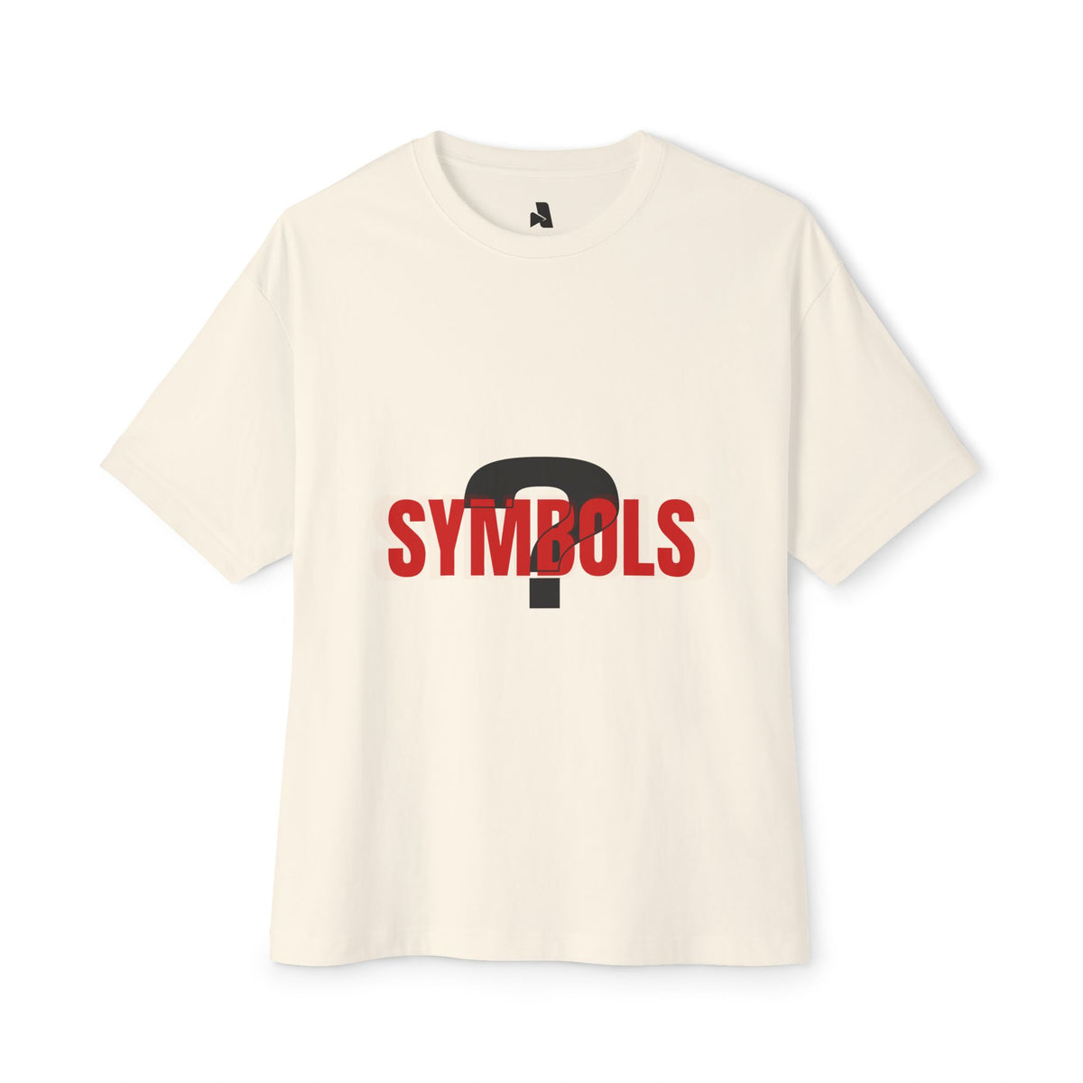 Boxy Tee — 'SYMBOLS?' Graphic Oversized Cotton Tee