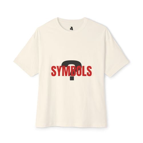 Boxy Tee — 'SYMBOLS?' Graphic Oversized Cotton Tee