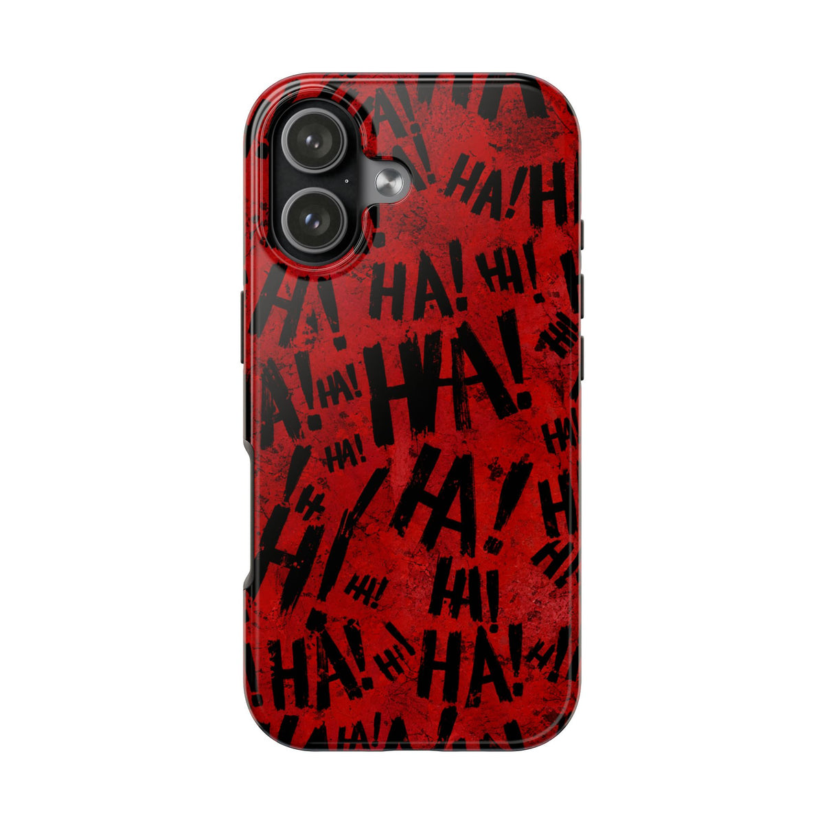 Phone Case — Red "HA!" Comic Laugh Pattern Tough Case