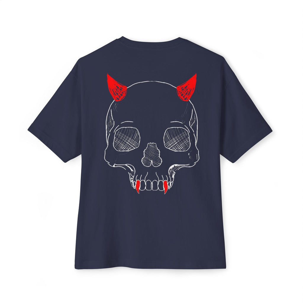 Doodled Skull Oversized Boxy Tee
