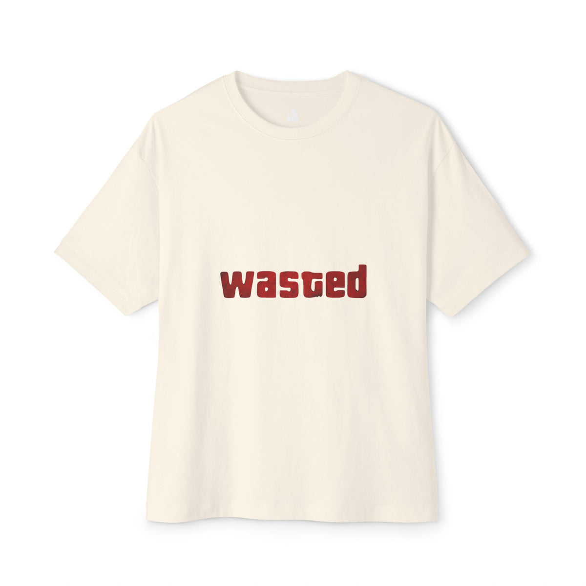Wasted Graphic Tee — Minimal Red 'wasted' Boxy T-Shirt