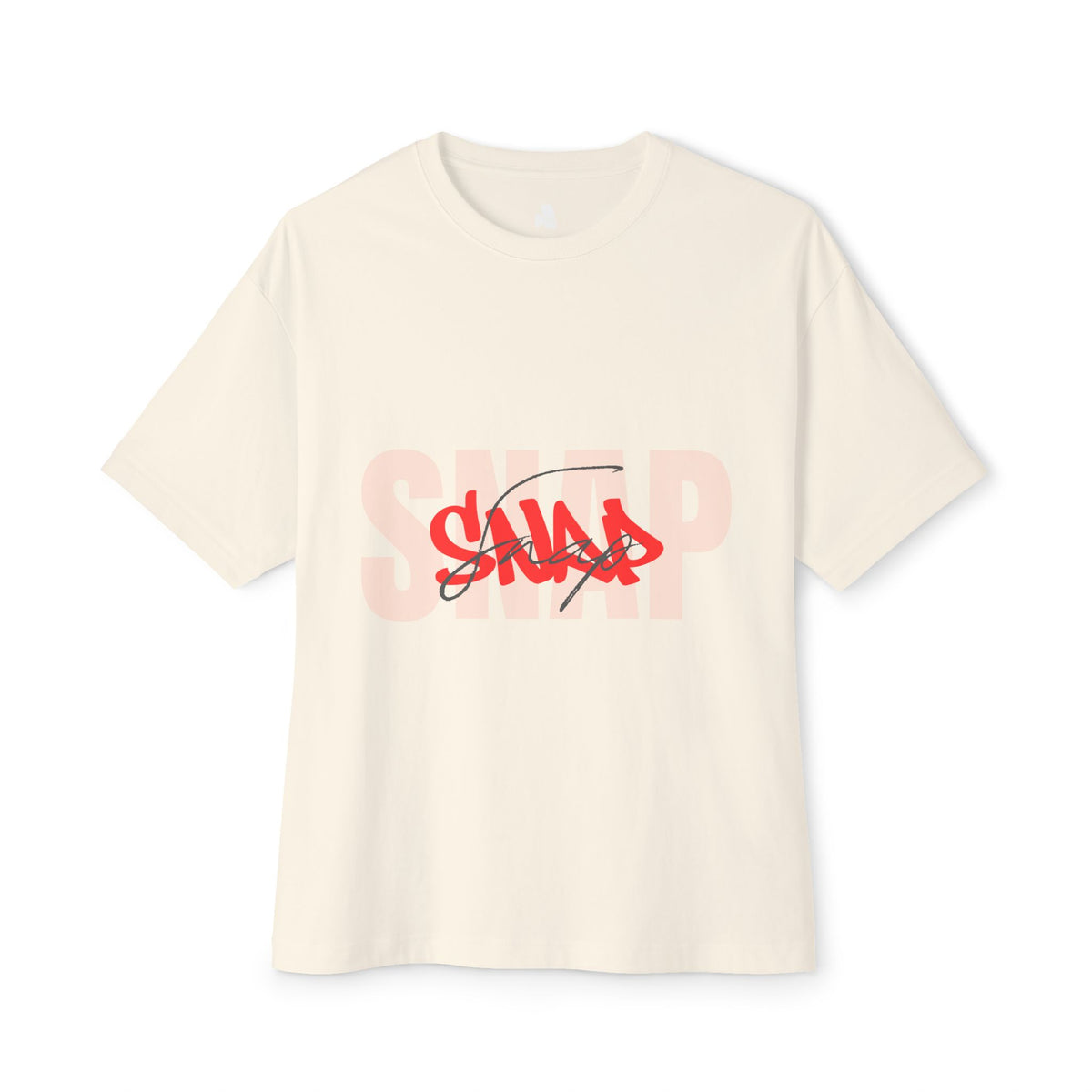 Boxy Tee — 'SNAP' Red Graffiti Logo Oversized T-Shirt