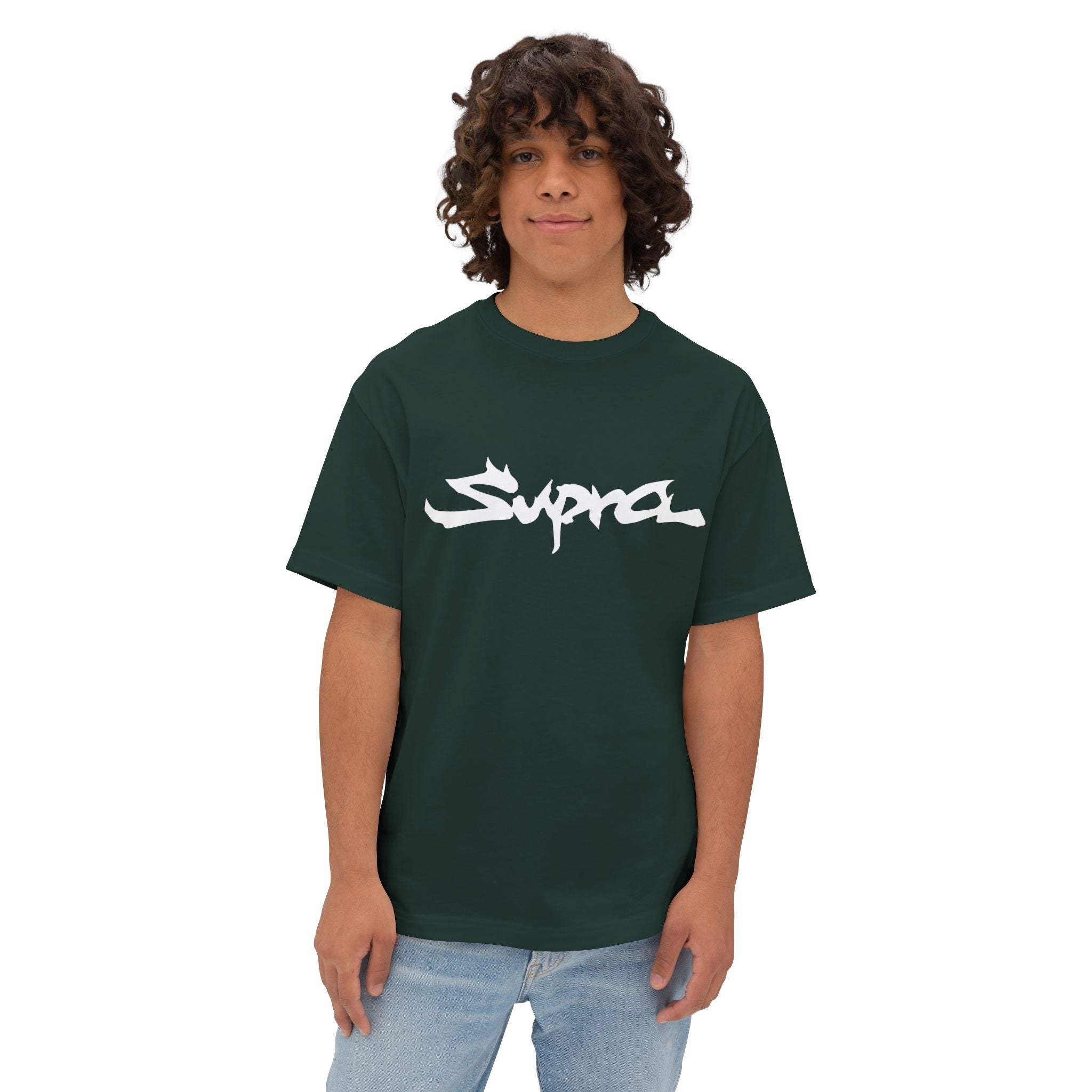T-Shirt — 'Supra' Graffiti Logo Oversized Boxy Tee