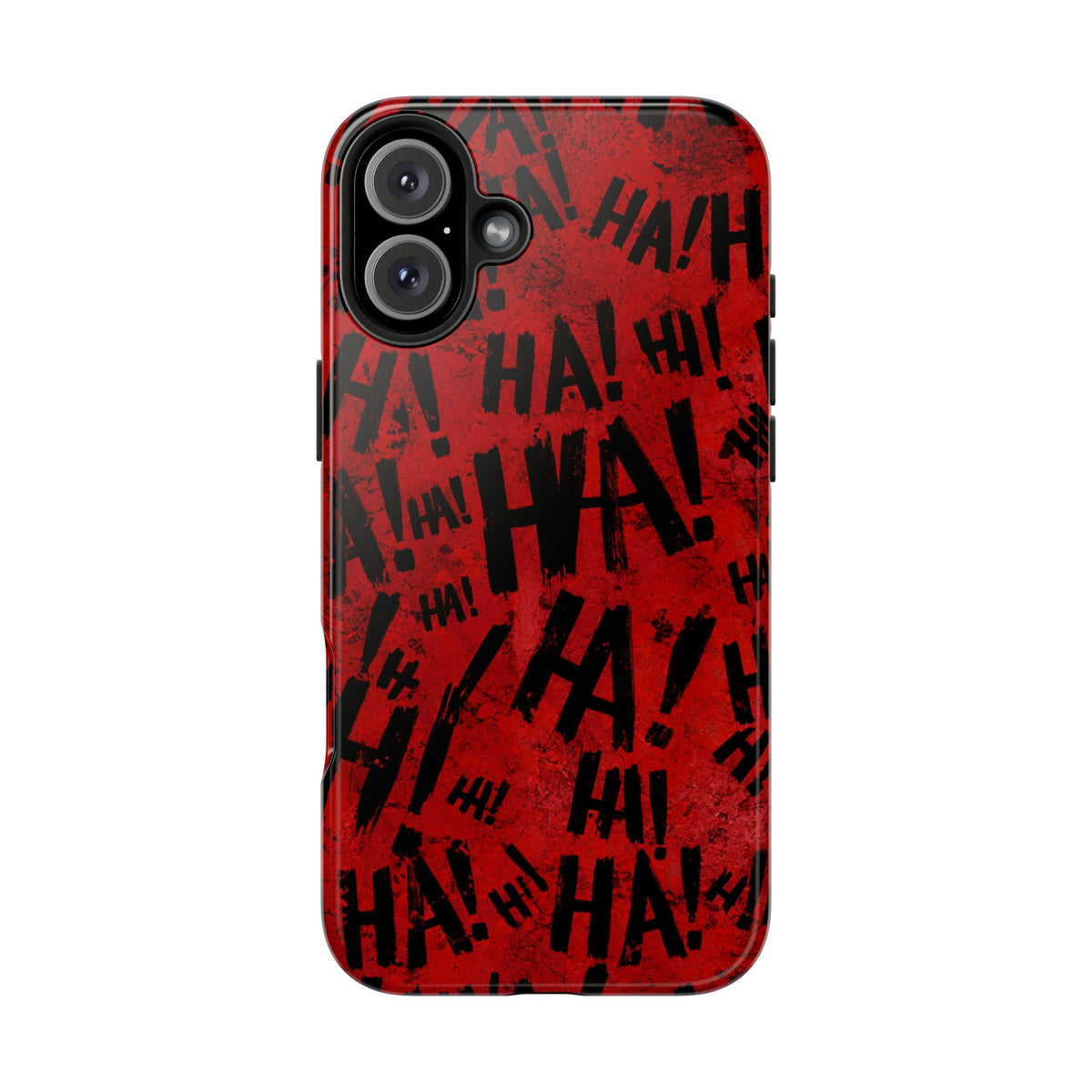 Phone Case — Red "HA!" Comic Laugh Pattern Tough Case
