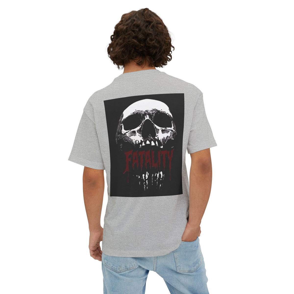 Fatality Graphic Tee — Horror Drip Text Boxy T-Shirt