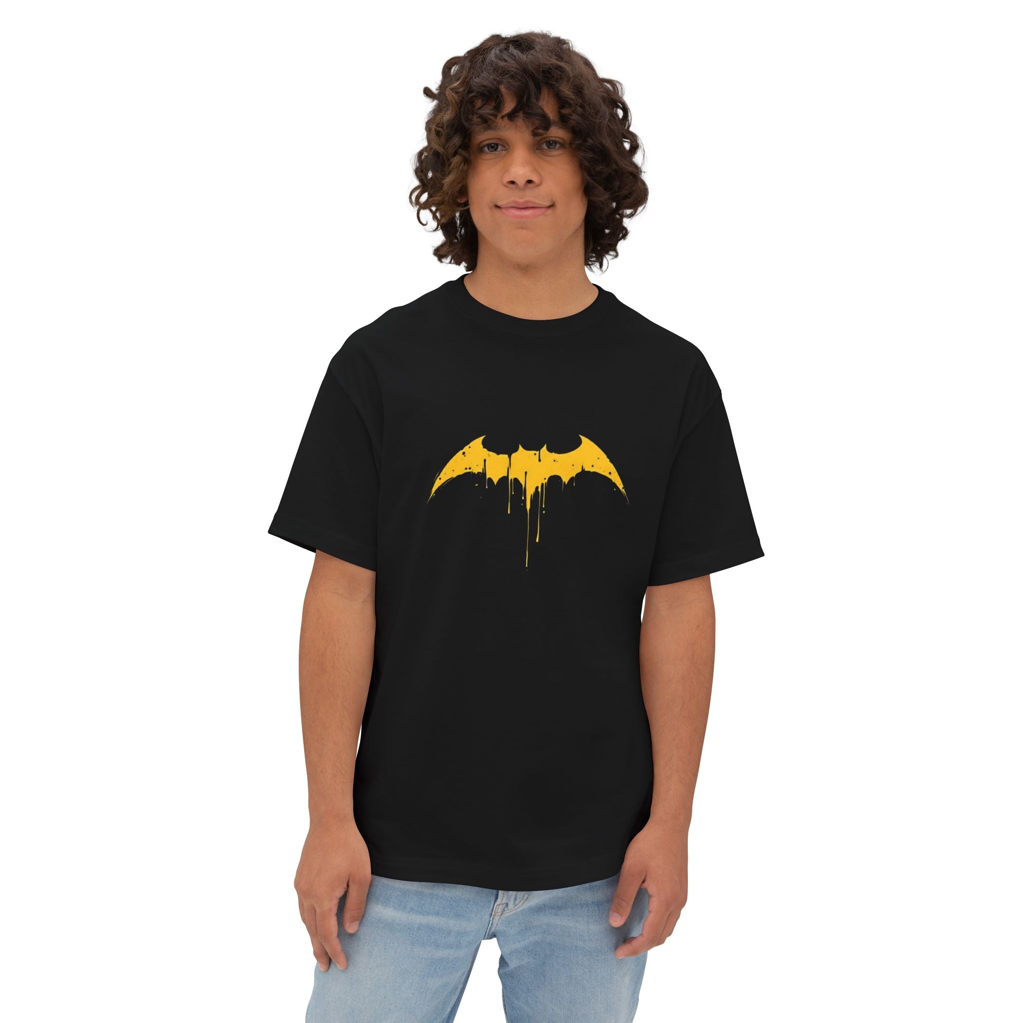 Yellow Bat Graphic Tee — Bat-Man Print