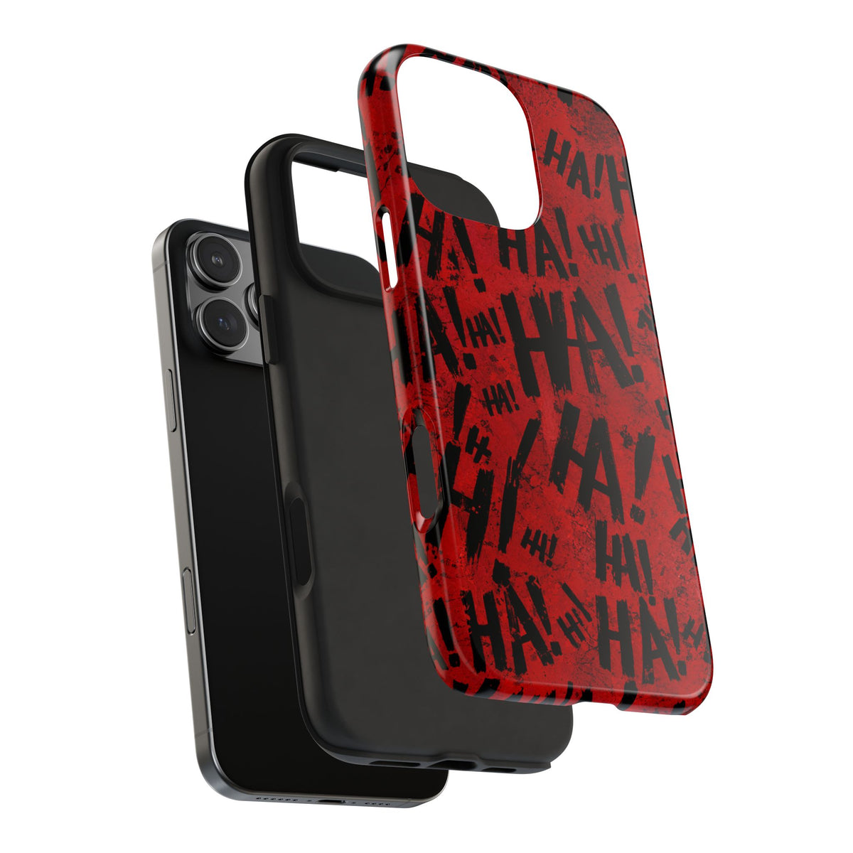 Phone Case — Red "HA!" Comic Laugh Pattern Tough Case