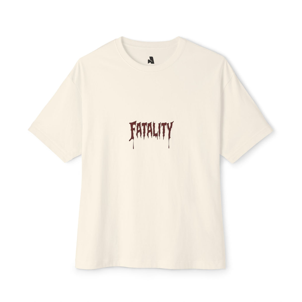 Fatality Graphic Tee — Horror Drip Text Boxy T-Shirt