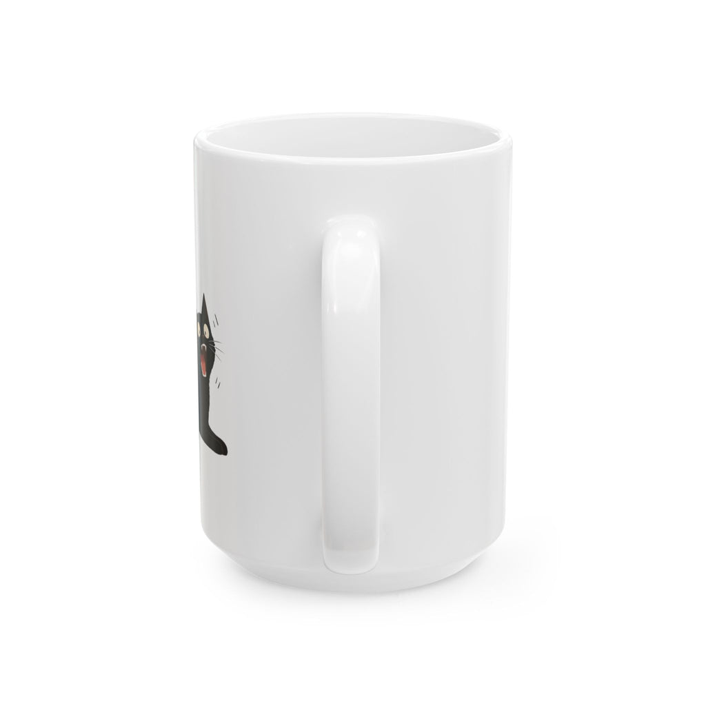 Cute Cats Ceramic Mug – Kissing Cats Illustration Coffee Cup (11oz, 15oz)