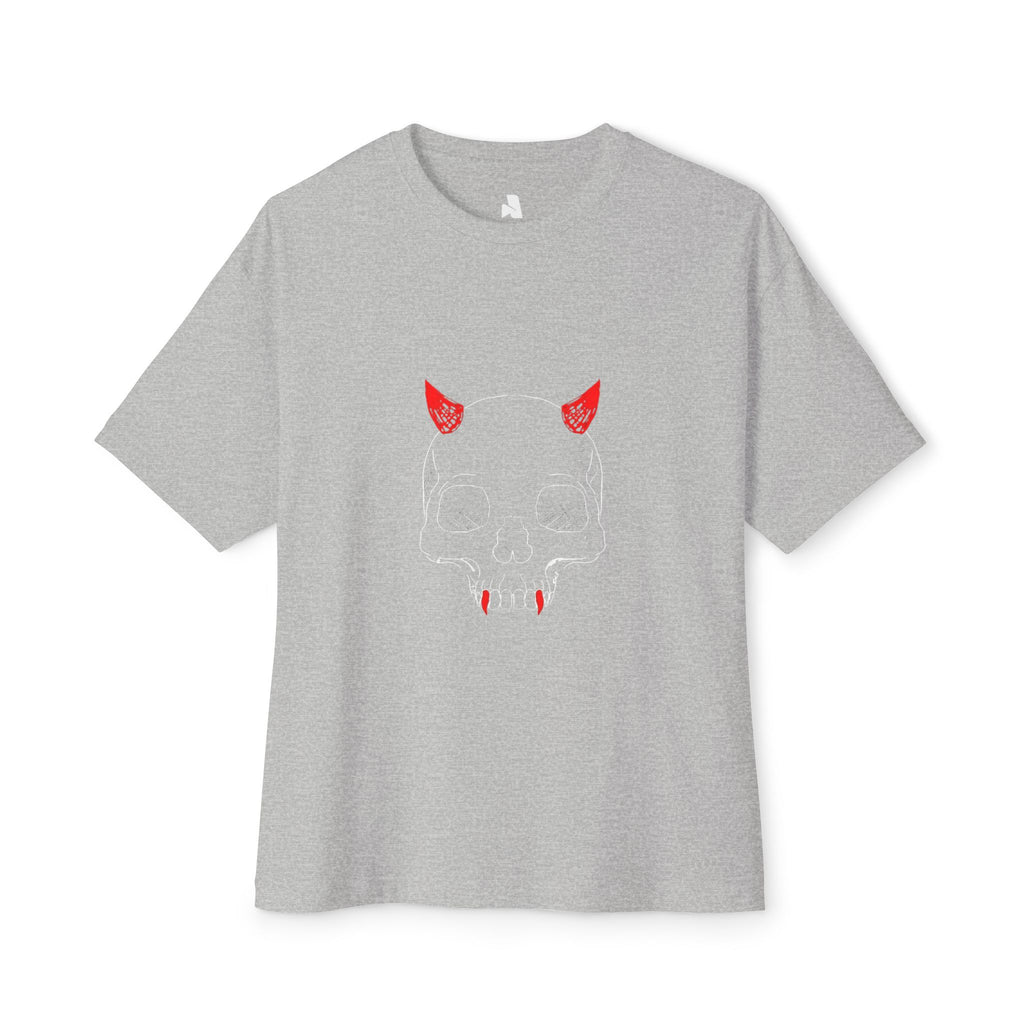 Doodled Skull Oversized Boxy Tee