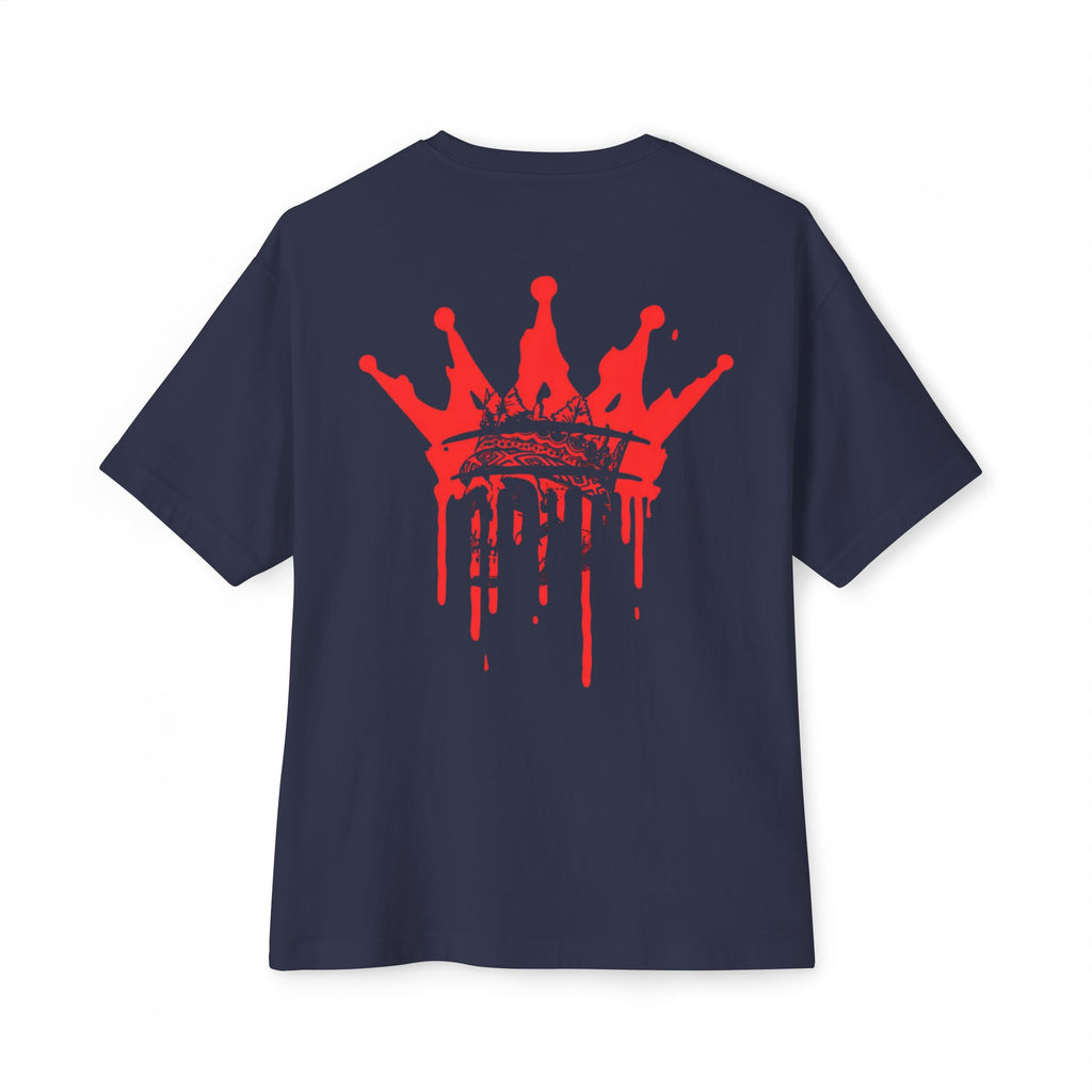 Boxy Tee — Red Drip Crown Graphic T‑Shirt
