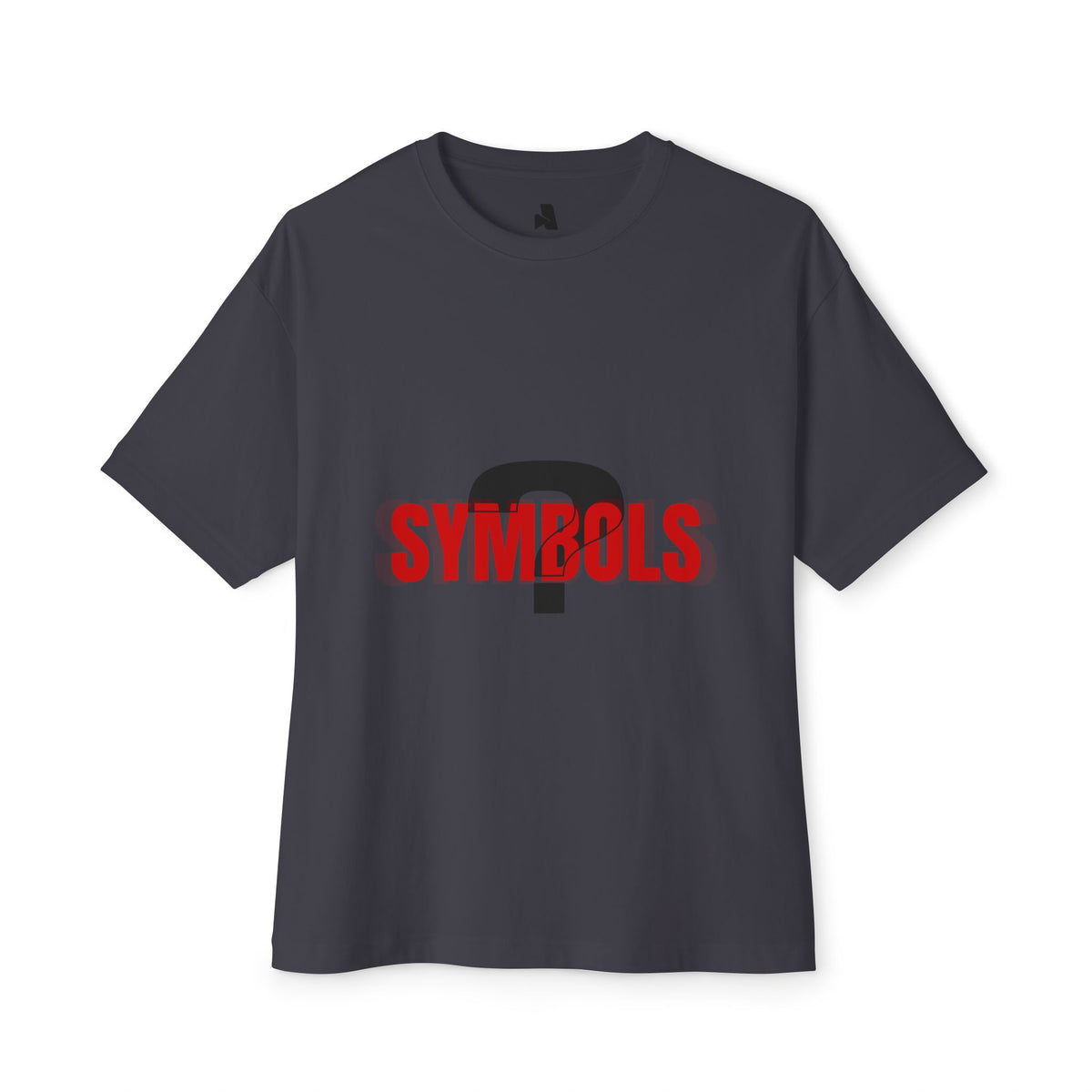Boxy Tee — 'SYMBOLS?' Graphic Oversized Cotton Tee