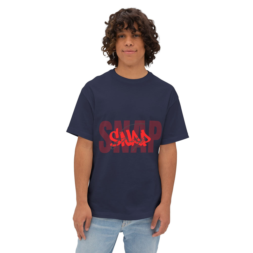 Boxy Tee — 'SNAP' Red Graffiti Logo Oversized T-Shirt
