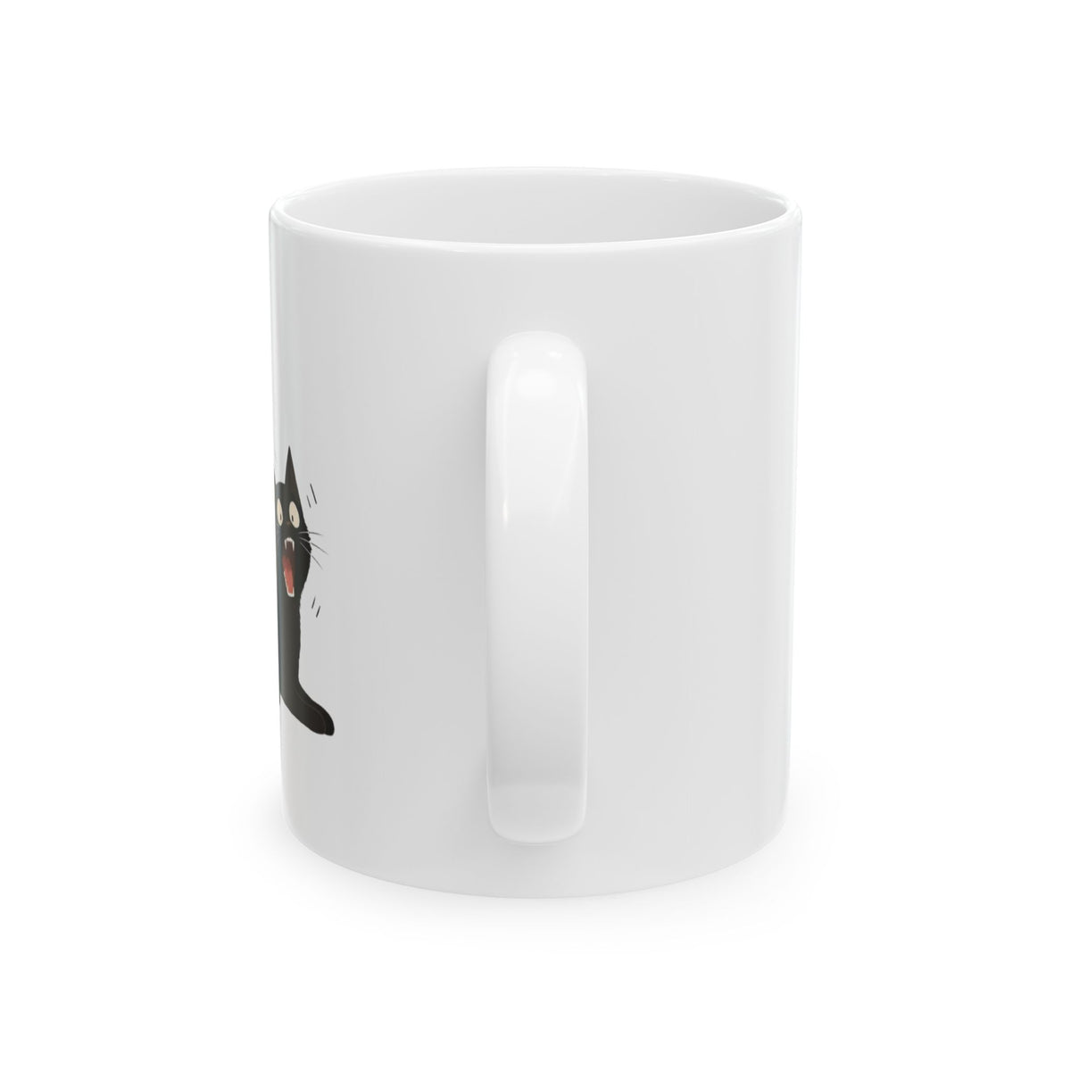 Cute Cats Ceramic Mug – Kissing Cats Illustration Coffee Cup (11oz, 15oz)