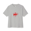 Boxy Tee — Red Drip Crown Graphic T‑Shirt