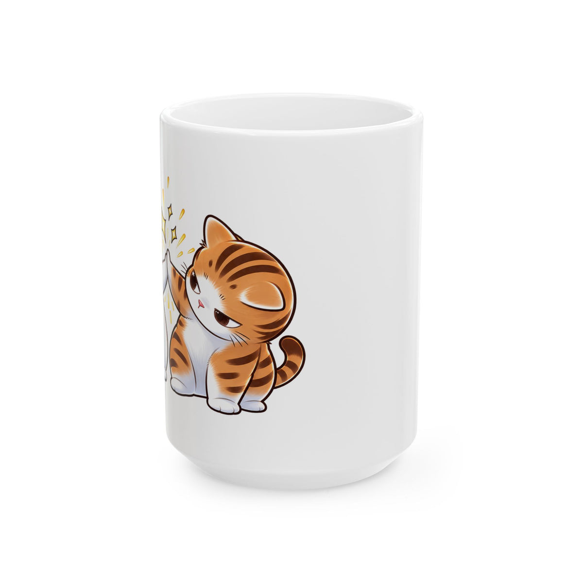 Cute Kitten Pair Ceramic Mug – Adorable Cat Illustration Coffee Cup (11oz, 15oz)