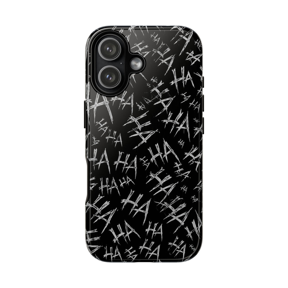 Phone Case — Black 'HA' Graffiti Pattern Protective Case