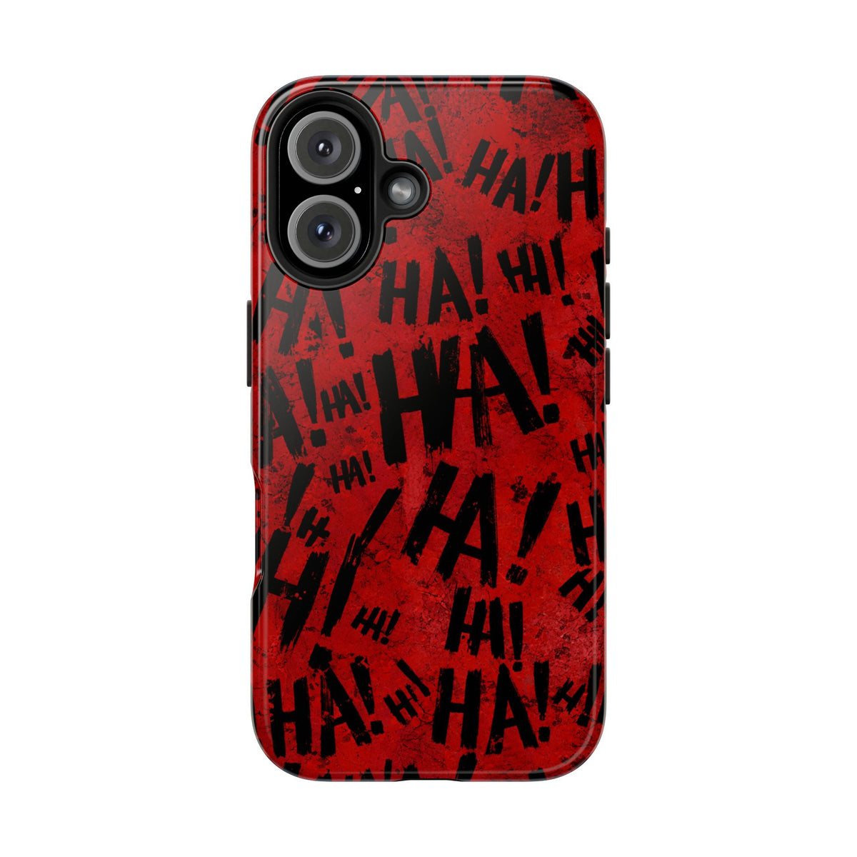 Phone Case — Red "HA!" Comic Laugh Pattern Tough Case