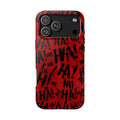 Phone Case — Red "HA!" Comic Laugh Pattern Tough Case