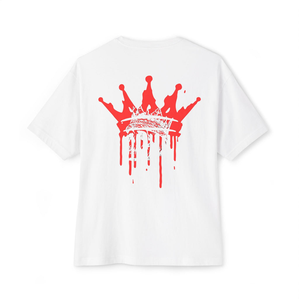 Boxy Tee — Red Drip Crown Graphic T‑Shirt