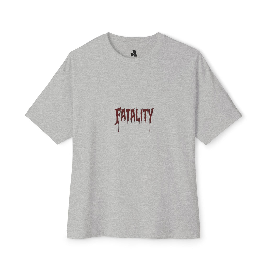 Fatality Graphic Tee — Horror Drip Text Boxy T-Shirt