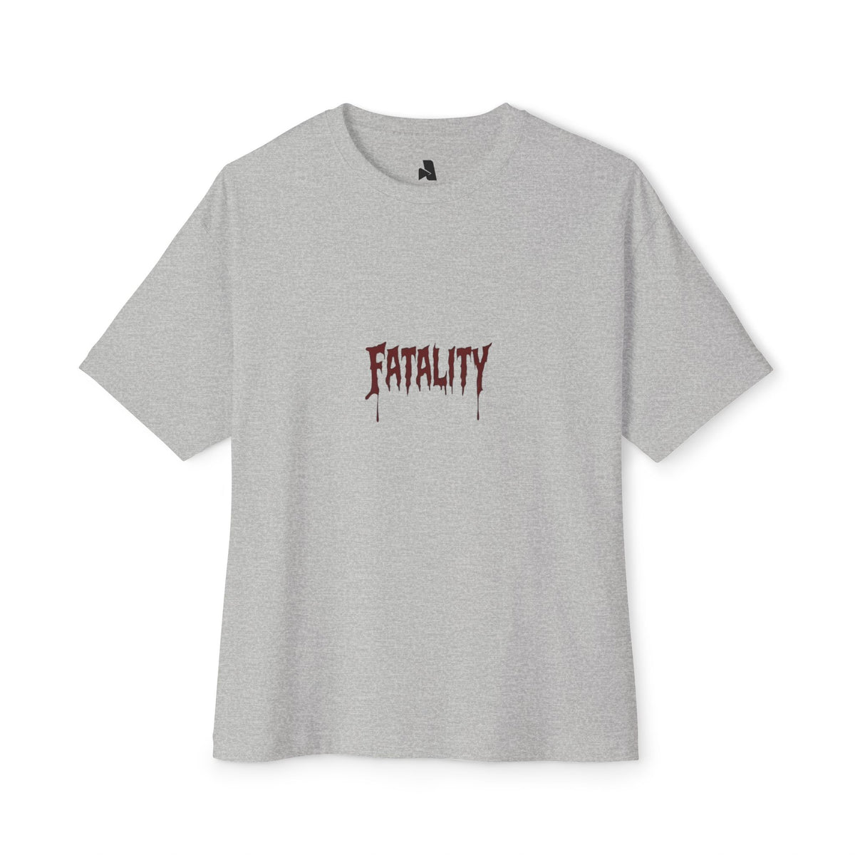 Fatality Graphic Tee — Horror Drip Text Boxy T-Shirt