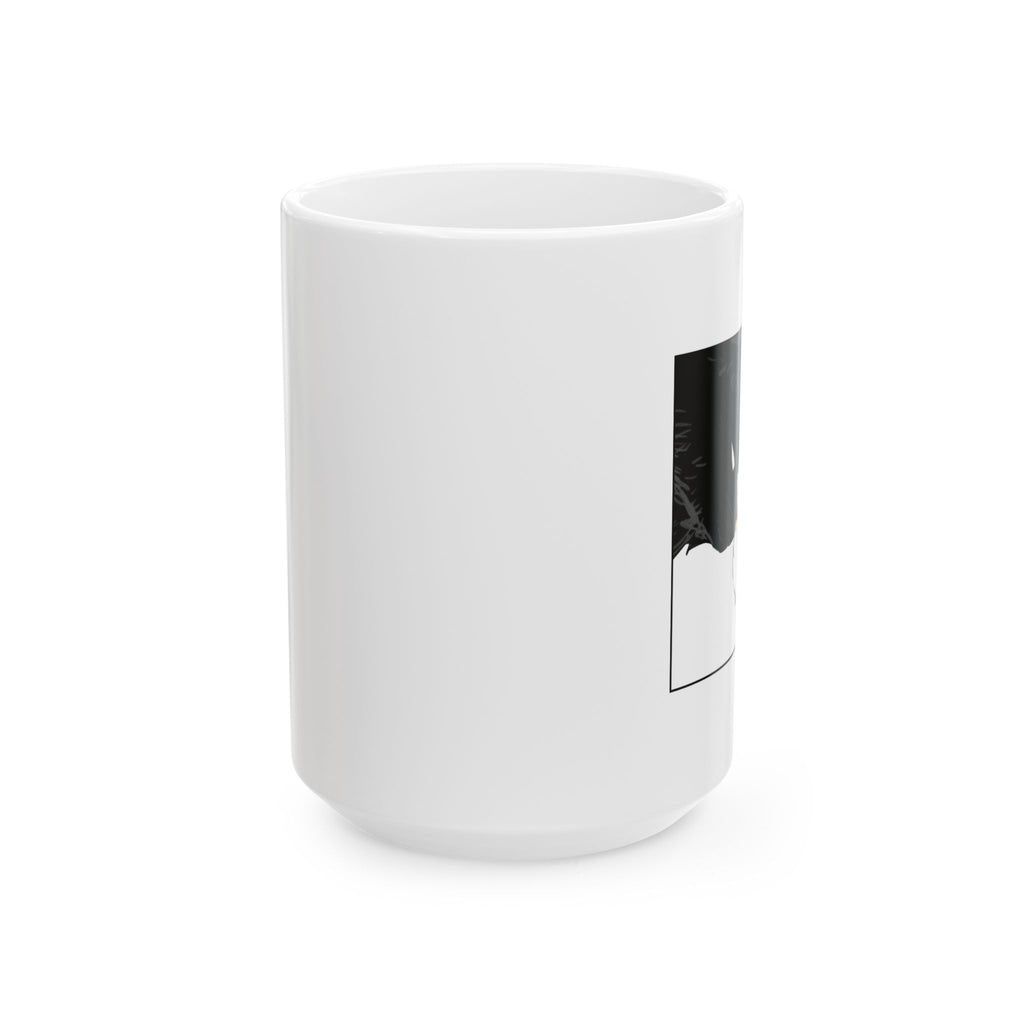 Minimal Cat Sketch Ceramic Mug — Cute Line Art Coffee Cup (11oz, 15oz)
