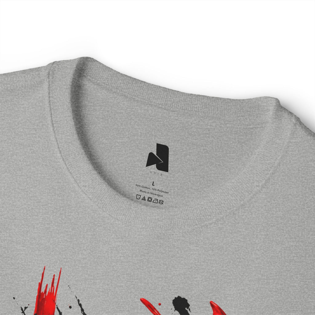 Boxy Tee — Red & Black Grunge X Graphic
