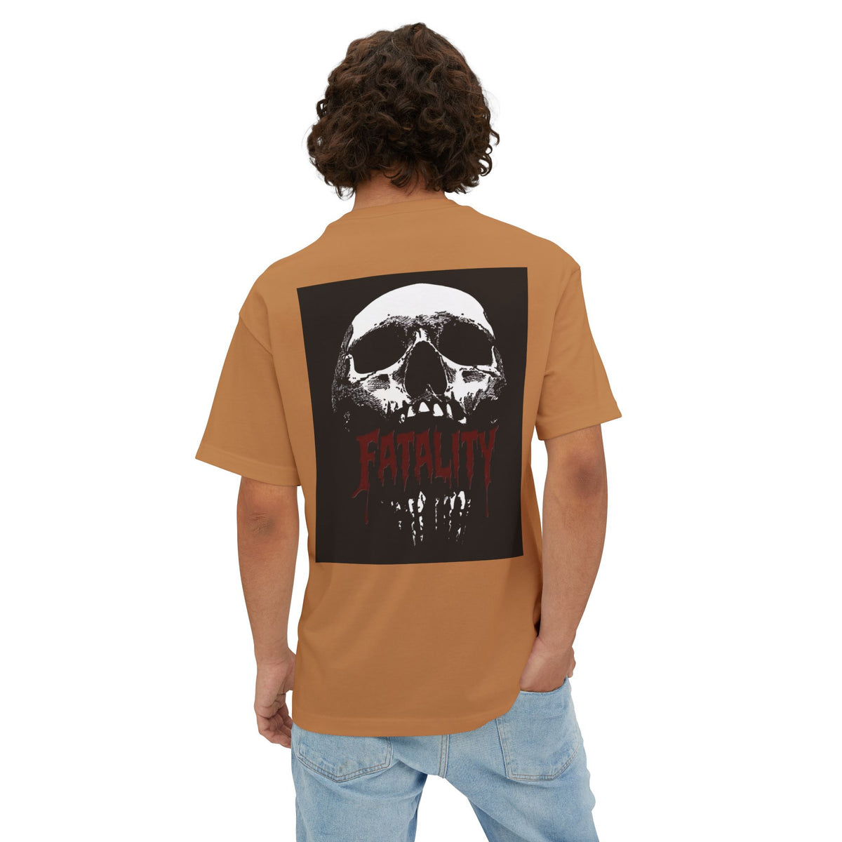 Fatality Graphic Tee — Horror Drip Text Boxy T-Shirt