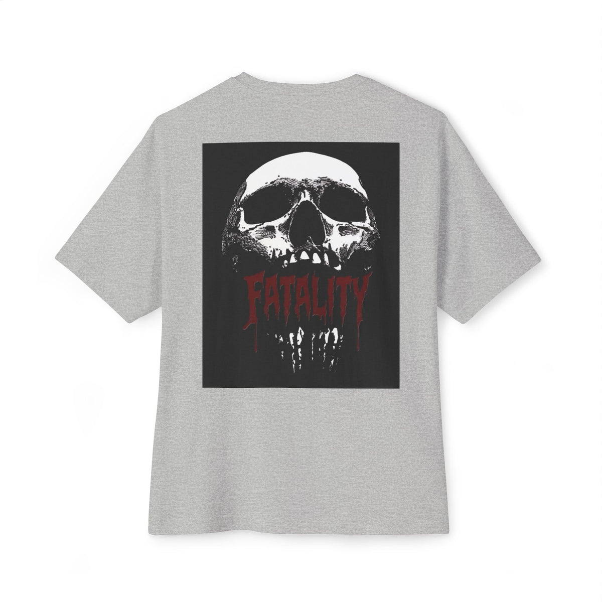 Fatality Graphic Tee — Horror Drip Text Boxy T-Shirt