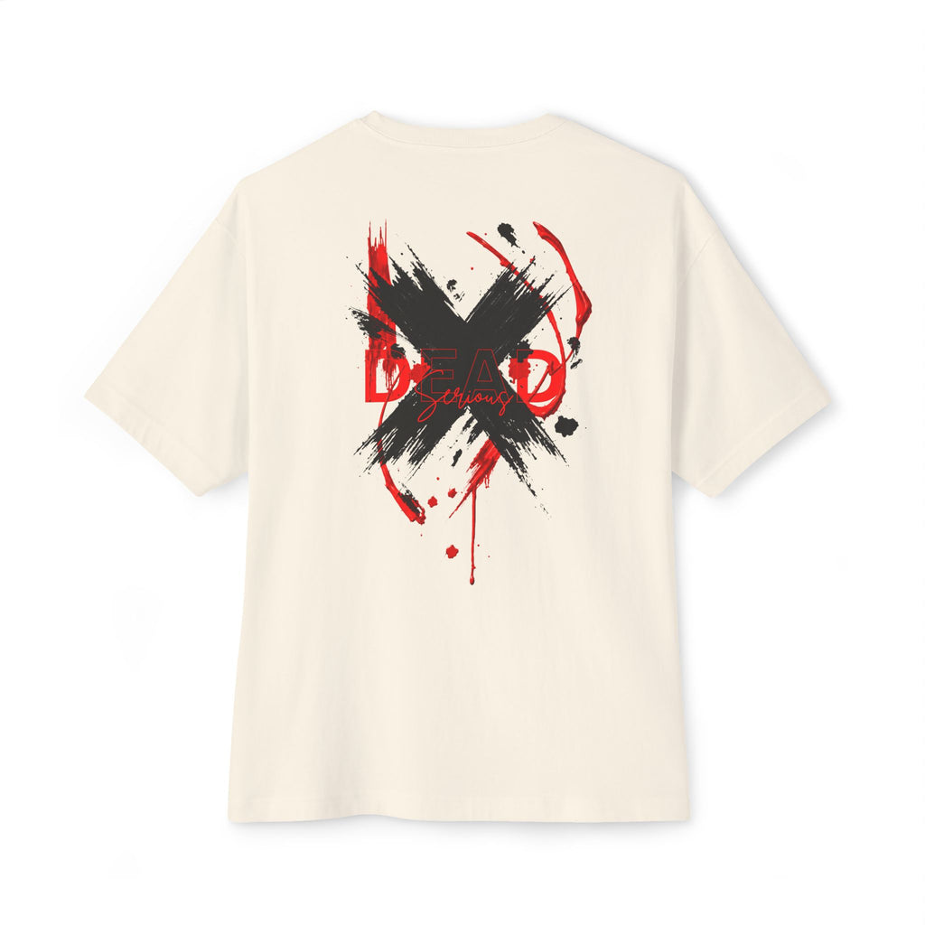 Boxy Tee with Grunge Paint X Graphic — Oversized Streetwear T-Shirt